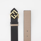 Ceinture réversible FF noir beige