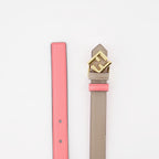 Ceinture réversible FF rose beige