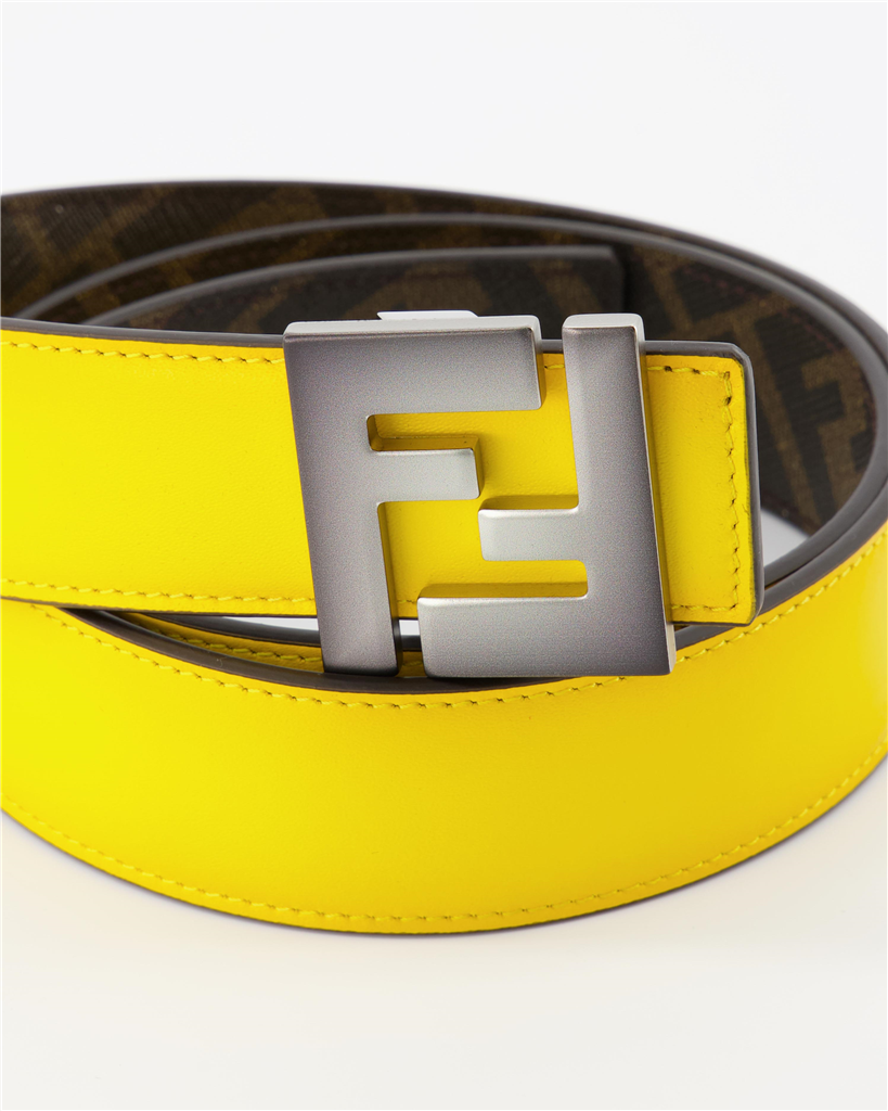 Cintos Ceinture réversible Fendi Amarelo Homme