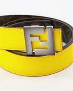 Cintos Ceinture réversible Fendi Amarelo Homme