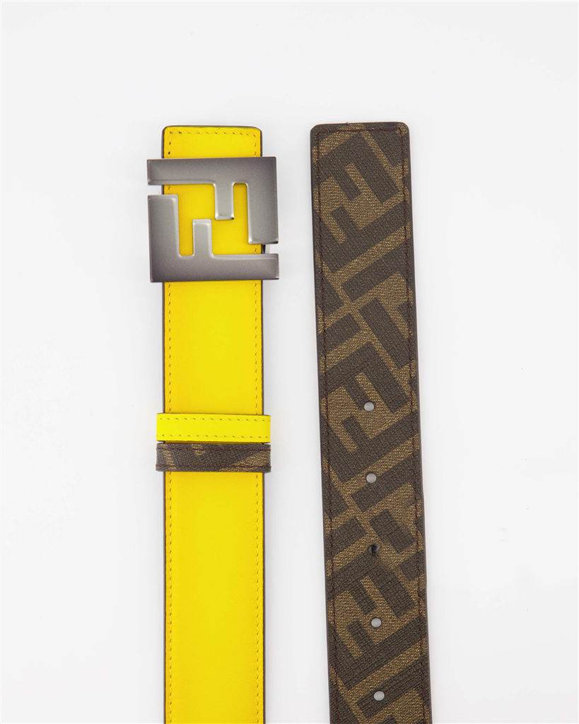 Cintos Ceinture réversible Fendi Amarelo Homme