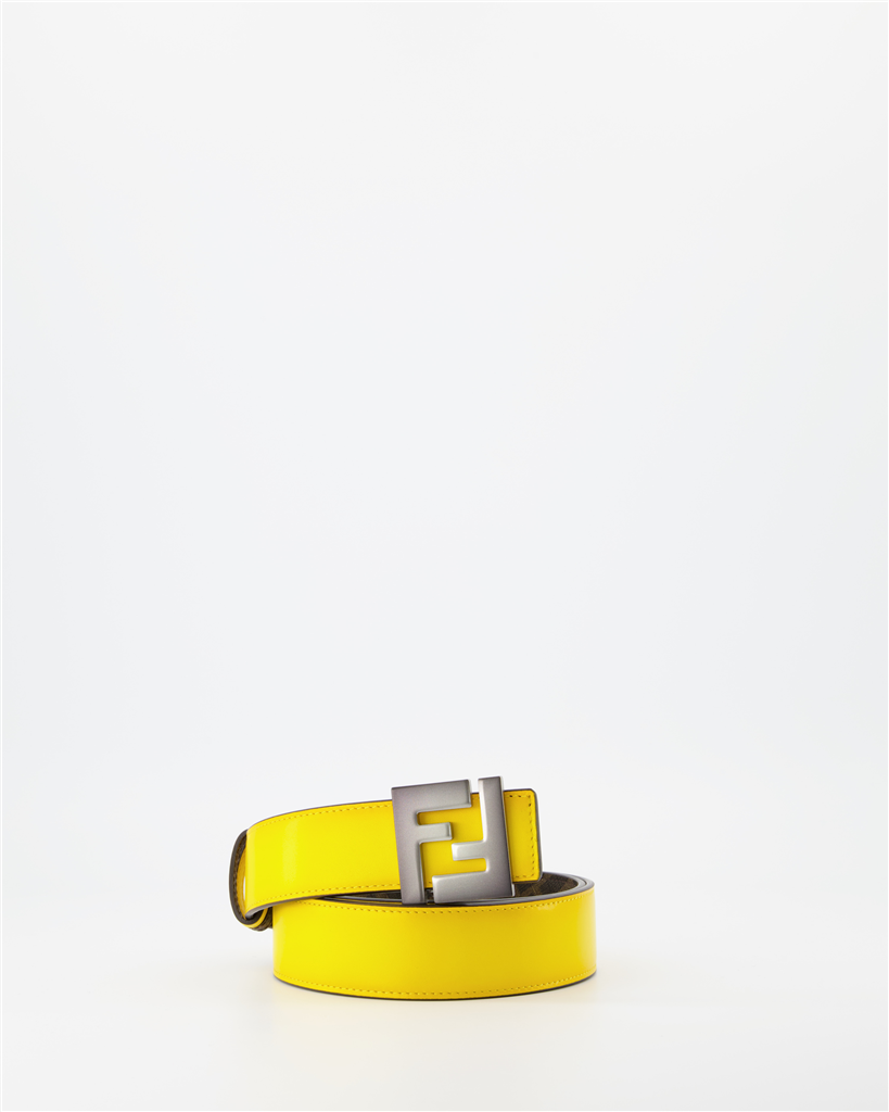 Cintos Ceinture réversible Fendi Amarelo Homme