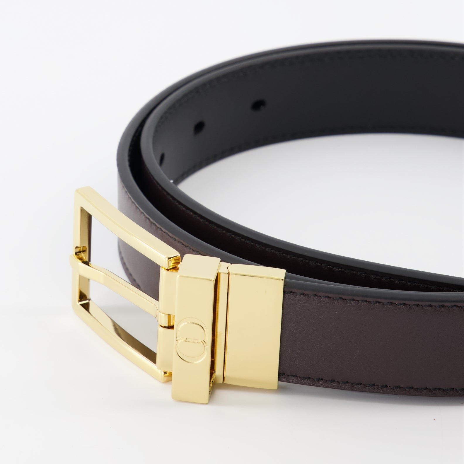 Ceintures Ceinture réversible Dior Marron Homme