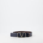 Cintos Ceinture réversible VLogo Valentino Garavani Azul Homme