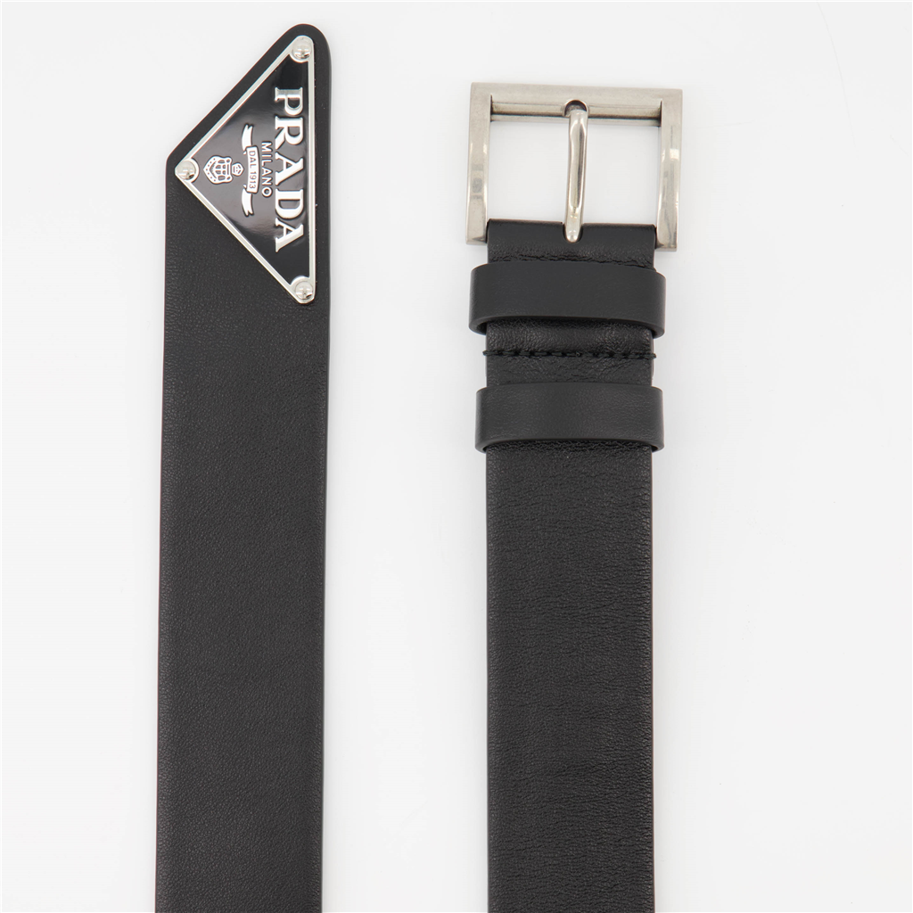 Cintos Ceinture Saffiano Prada Preto Femme