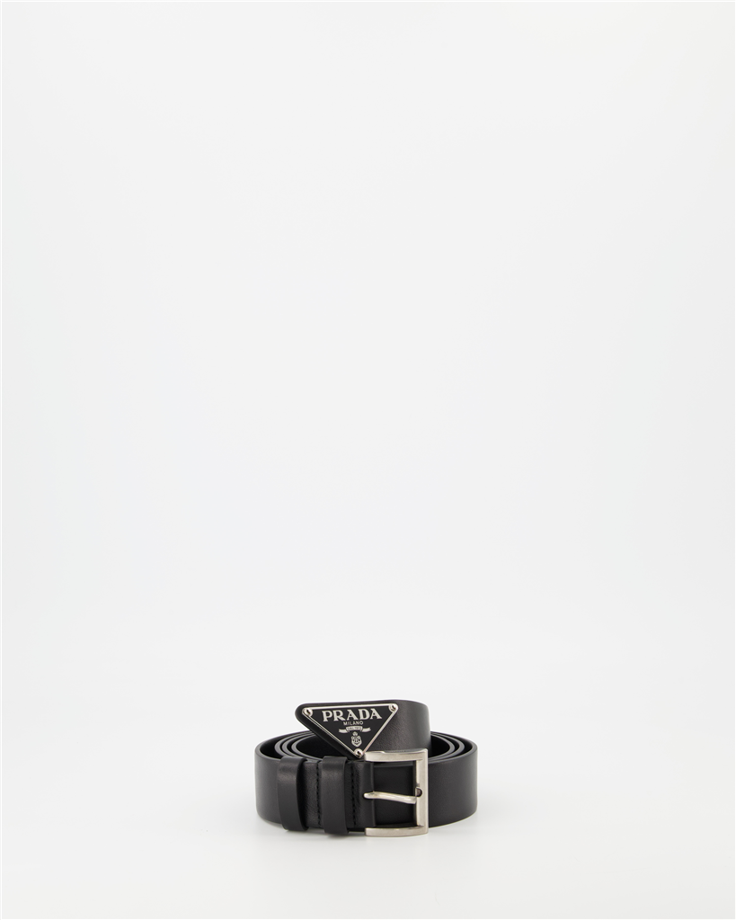 Cintos Ceinture Saffiano Prada Preto Femme