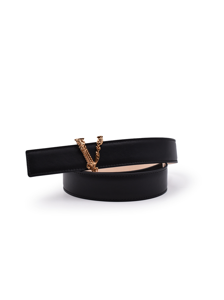 Cintos Ceinture Virtus Versace pour Femme Noir Versace Preto Femme