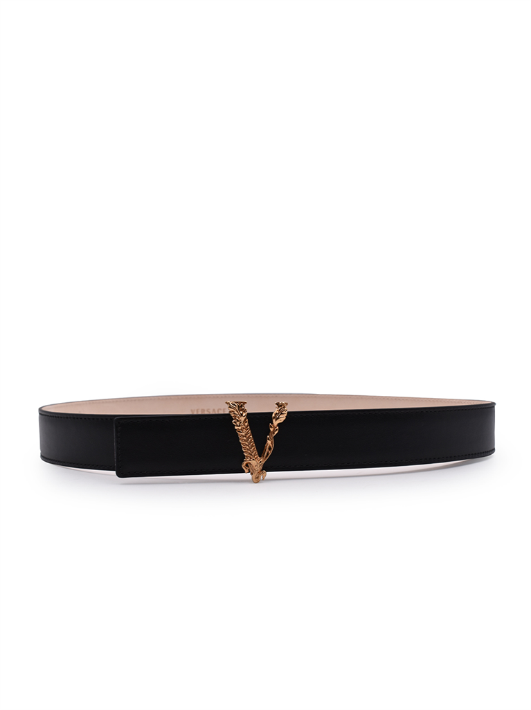 Cintos Ceinture Virtus Versace pour Femme Noir Versace Preto Femme