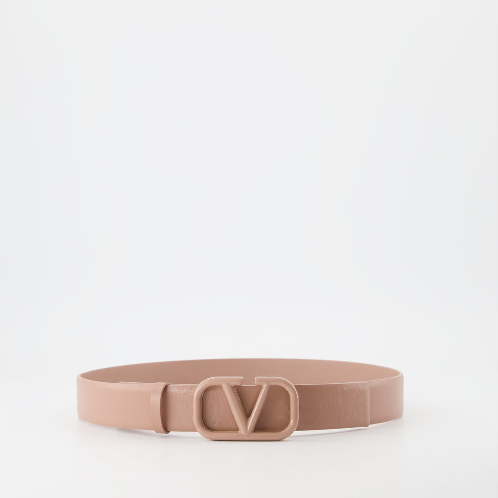 Ceinture VLogo beige rosé