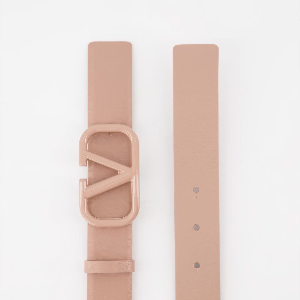 Ceinture VLogo beige rosé