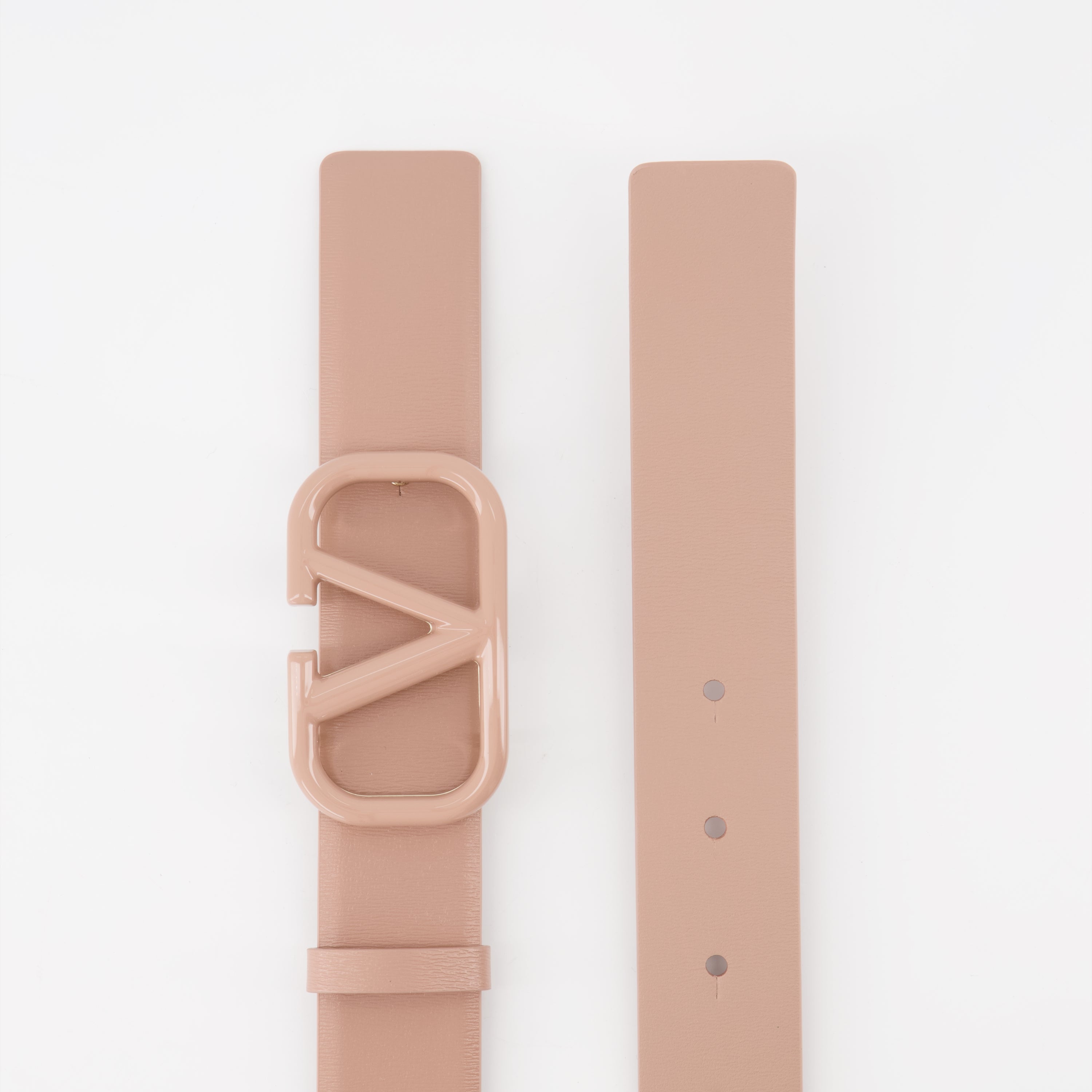 Ceinture VLogo beige rosé