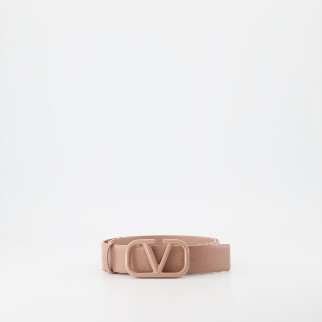 Ceinture VLogo beige rosé