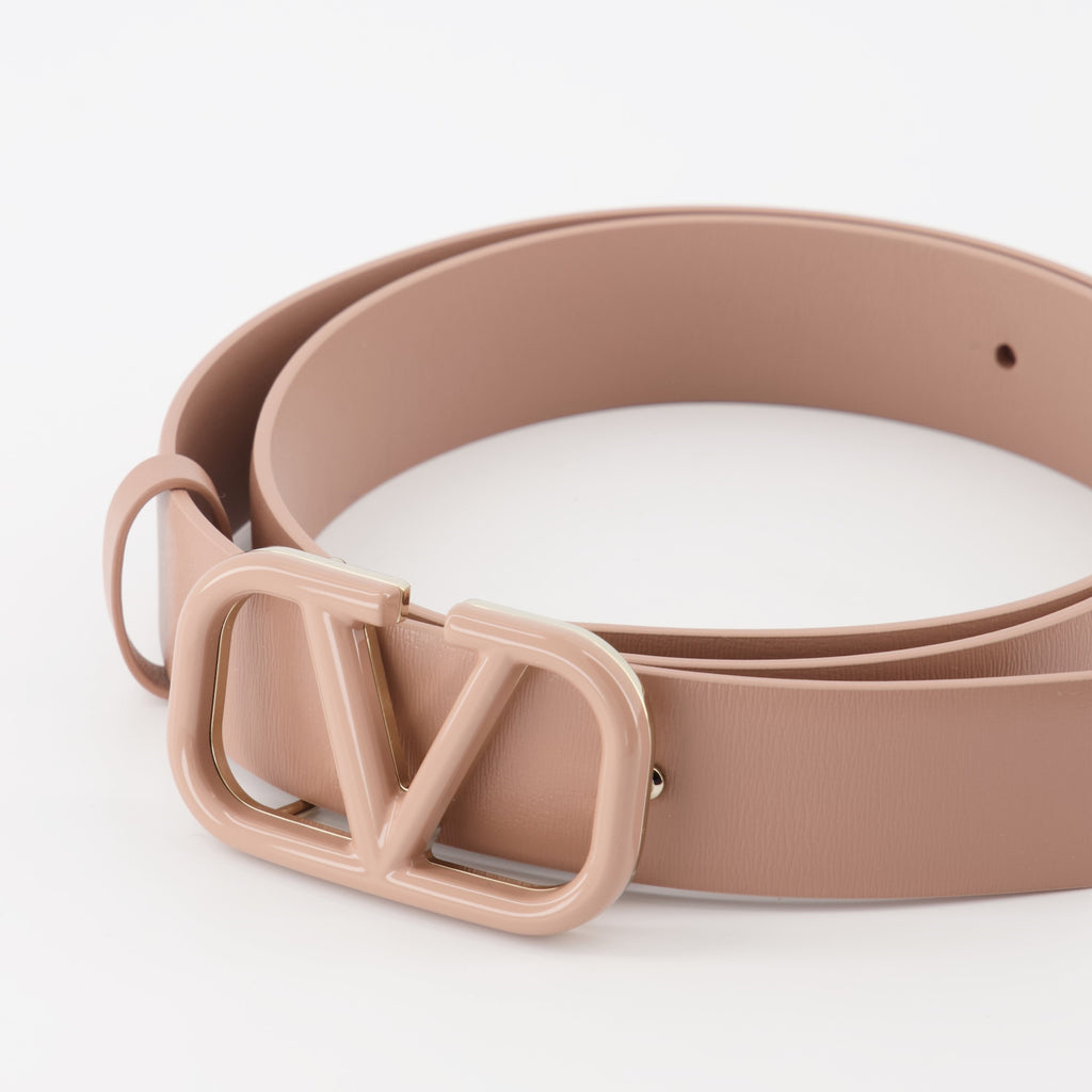Ceinture VLogo beige rosé