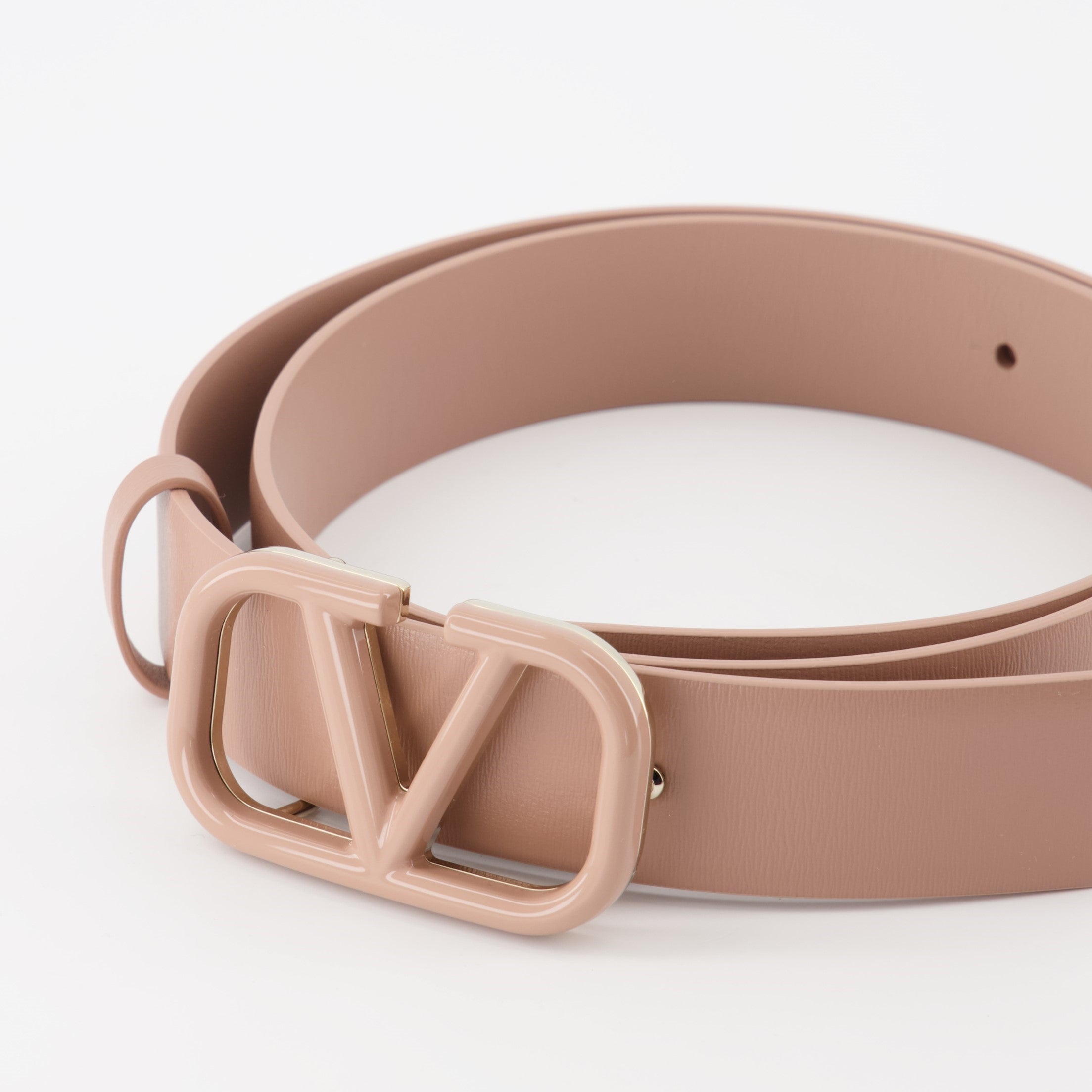 Ceinture VLogo beige rosé