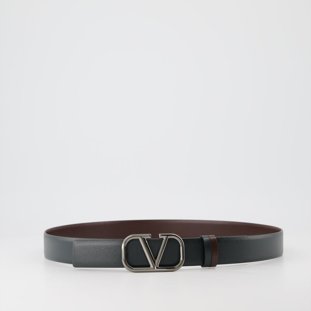 Ceinture VLogo réversible bleu marron