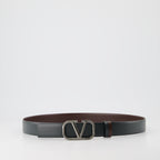 Ceinture VLogo réversible bleu marron