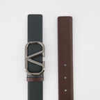 Ceinture VLogo réversible bleu marron