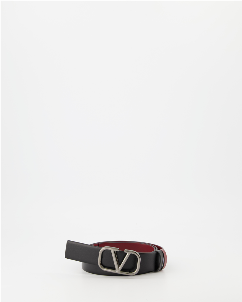 Cintos Ceinture VLogo réversible Valentino Garavani Preto Homme