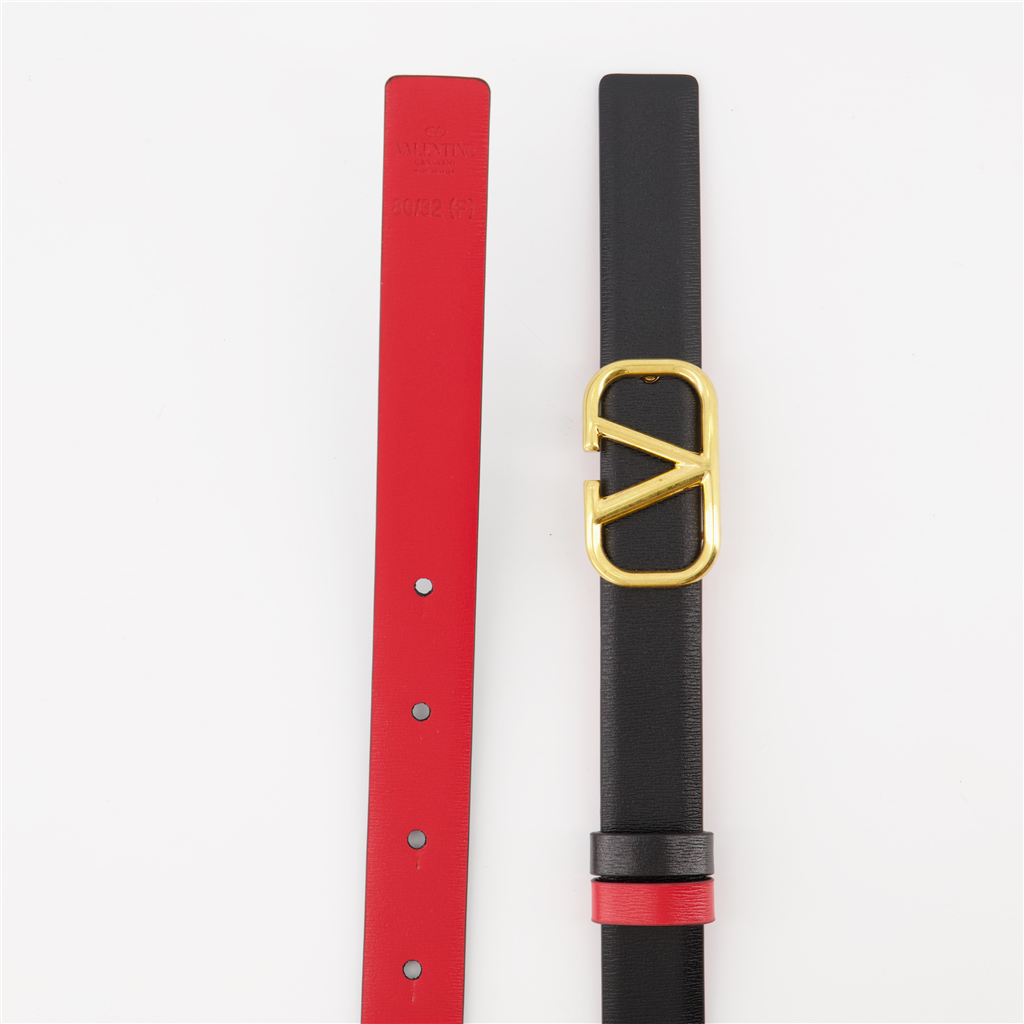 Cintos Ceinture VLogo réversible Valentino Garavani Preto Femme