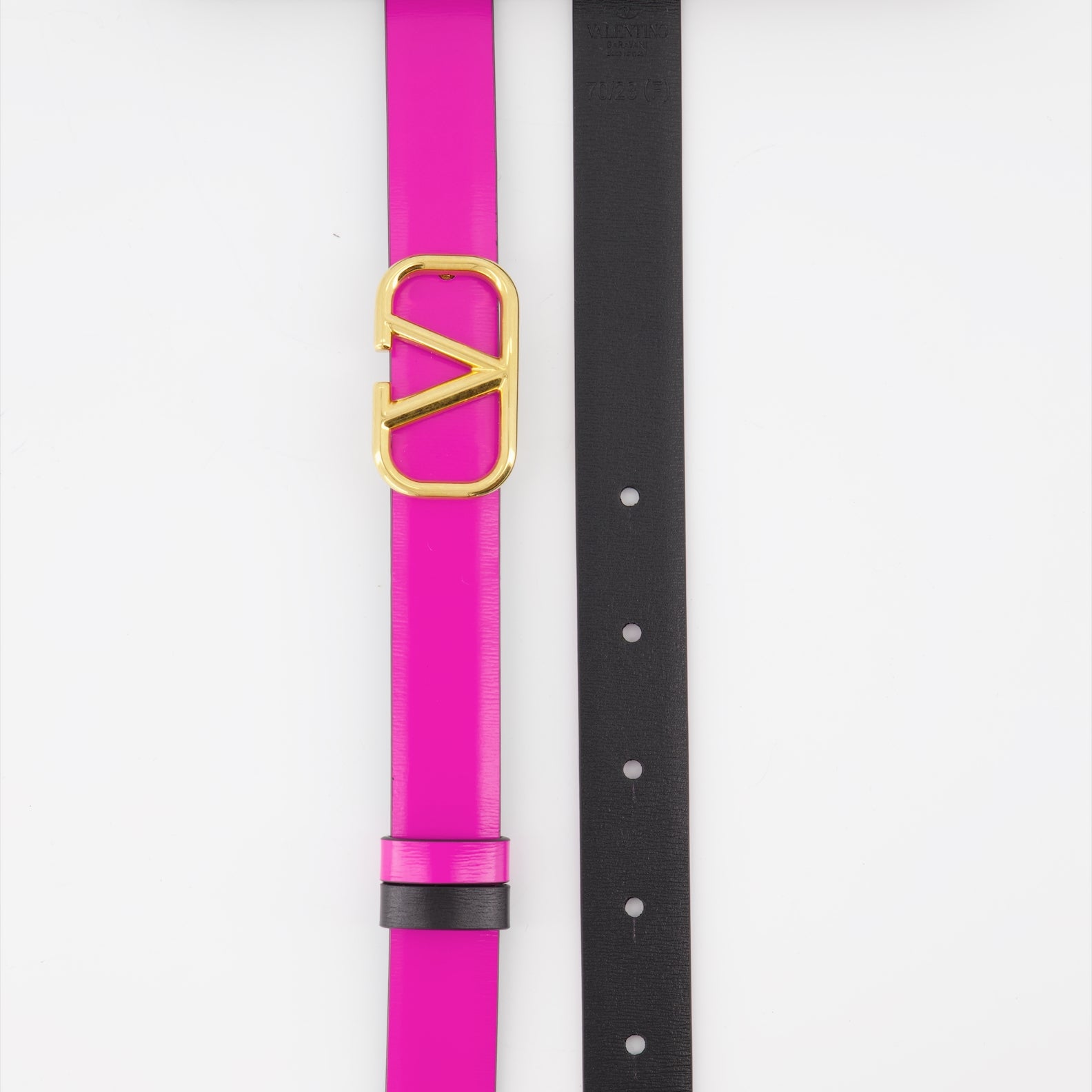 Cintos Ceinture VLogo réversible Valentino Garavani Rosa Femme