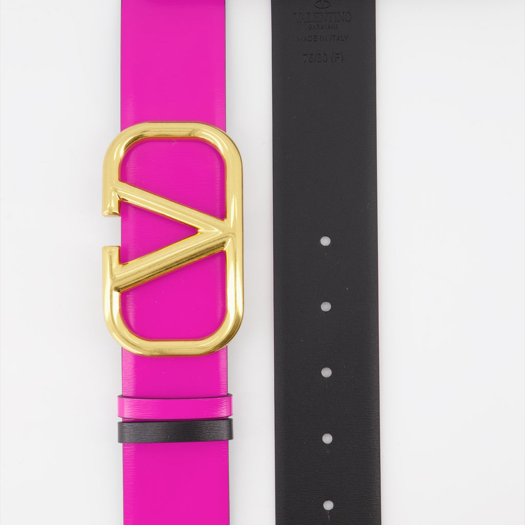 Cintos Ceinture VLogo réversible Valentino Garavani Rosa Femme