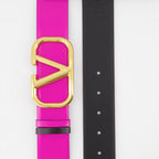 Cintos Ceinture VLogo réversible Valentino Garavani Rosa Femme