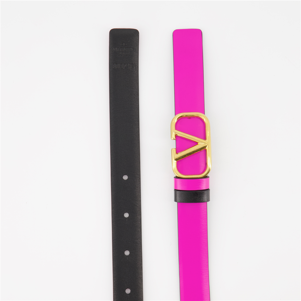 Cintos Ceinture VLogo réversible Valentino Garavani Rosa Femme