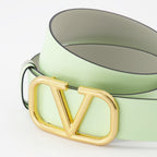 Cintos Ceinture VLogo réversible Valentino Garavani Verde Femme