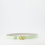 Cintos Ceinture VLogo réversible Valentino Garavani Verde Femme