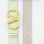 Cintos Ceinture VLogo réversible Valentino Garavani Verde Femme
