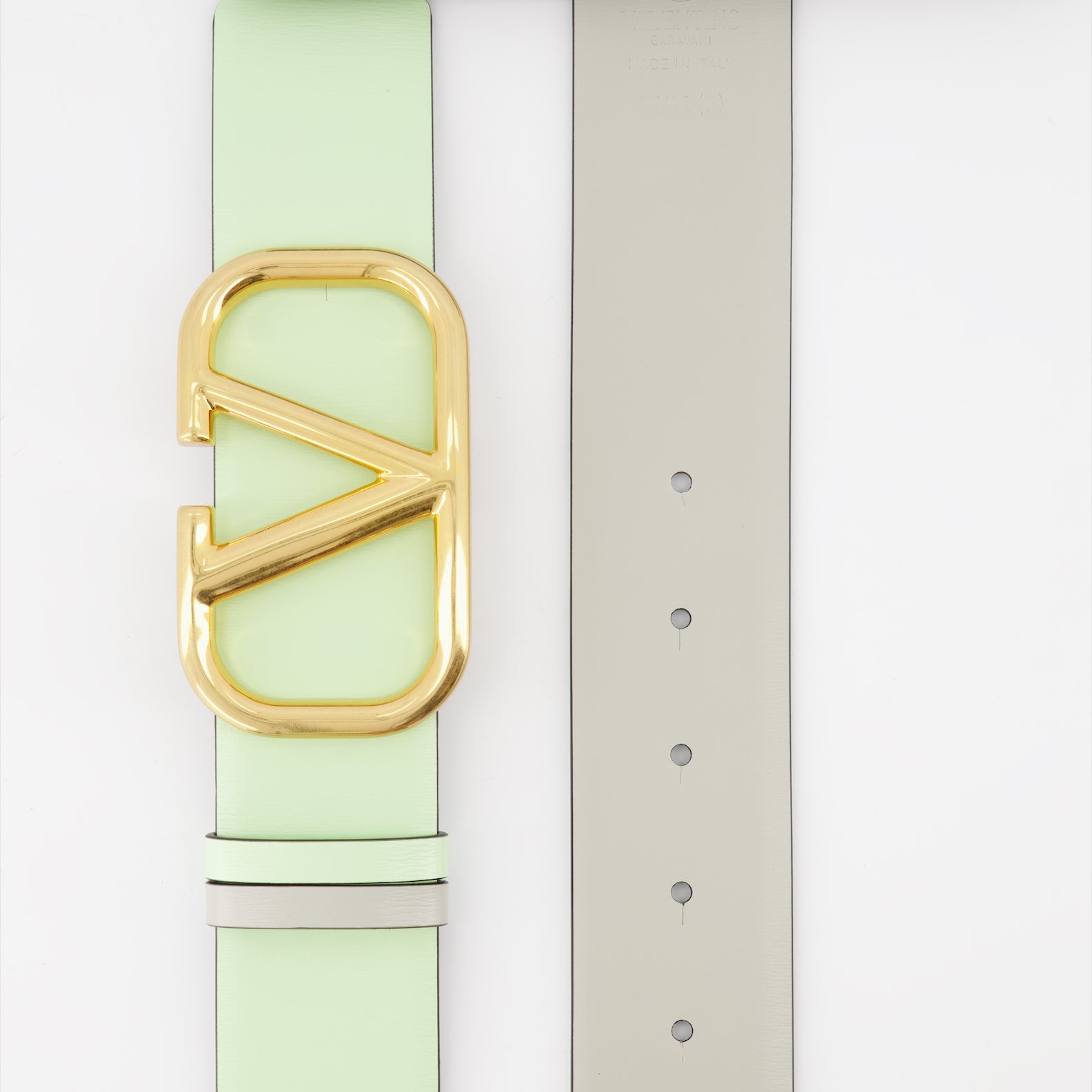 Cintos Ceinture VLogo réversible Valentino Garavani Verde Femme