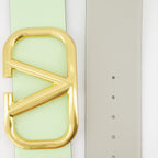 Cintos Ceinture VLogo réversible Valentino Garavani Verde Femme