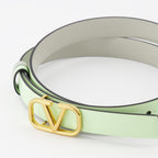 Cintos Ceinture VLogo réversible Valentino Garavani Verde Femme