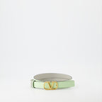Cintos Ceinture VLogo réversible Valentino Garavani Verde Femme