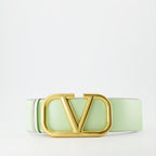Cintos Ceinture VLogo réversible Valentino Garavani Verde Femme