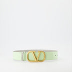 Cintos Ceinture VLogo réversible Valentino Garavani Verde Femme