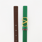 Cintos Ceinture VLogo réversible Valentino Garavani Verde Femme