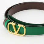 Cintos Ceinture VLogo réversible Valentino Garavani Verde Femme