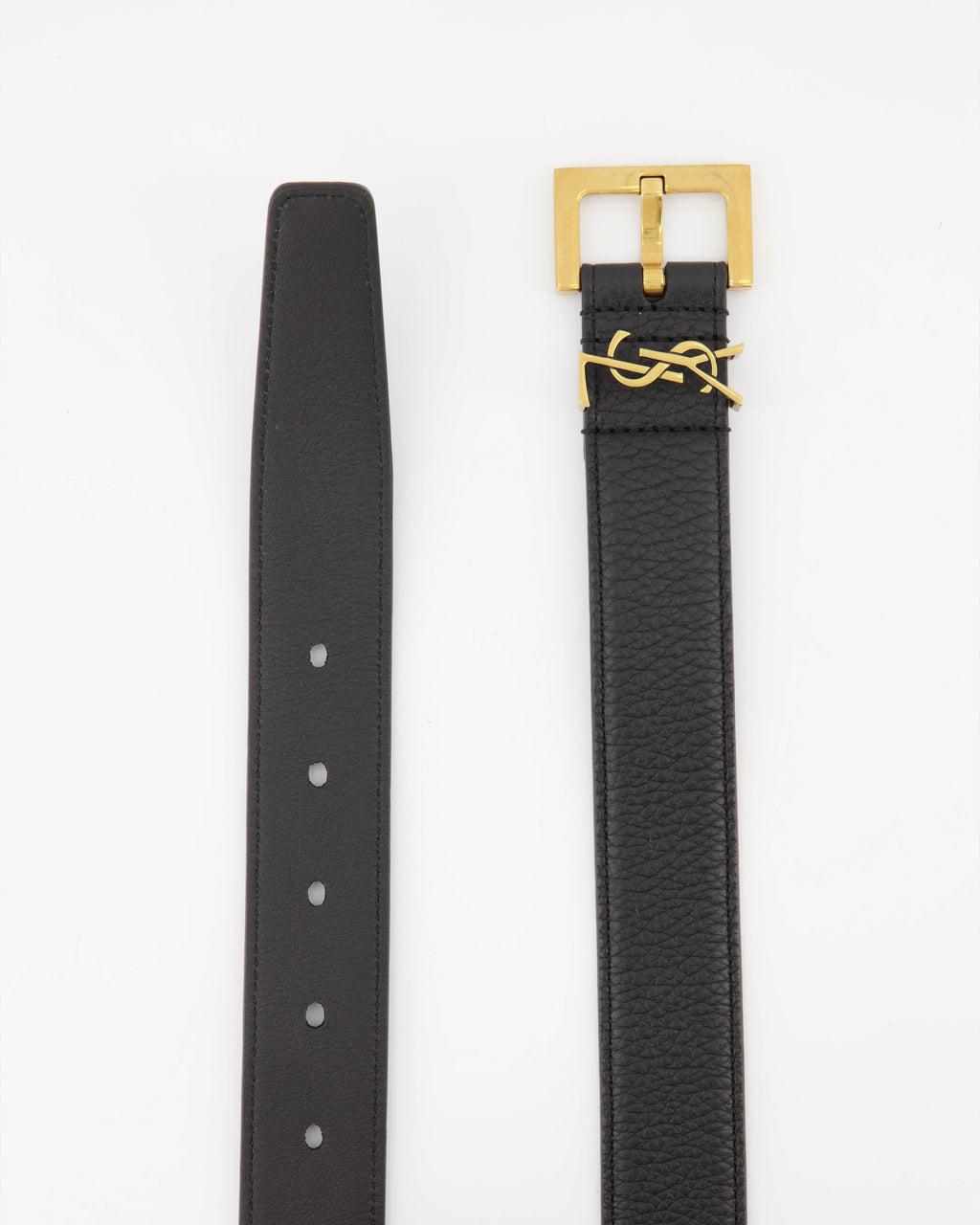 Cintos Ceinture YSL Saint Laurent Preto Homme