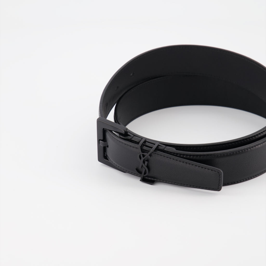 Cintos Ceinture YSL Saint Laurent Preto Homme