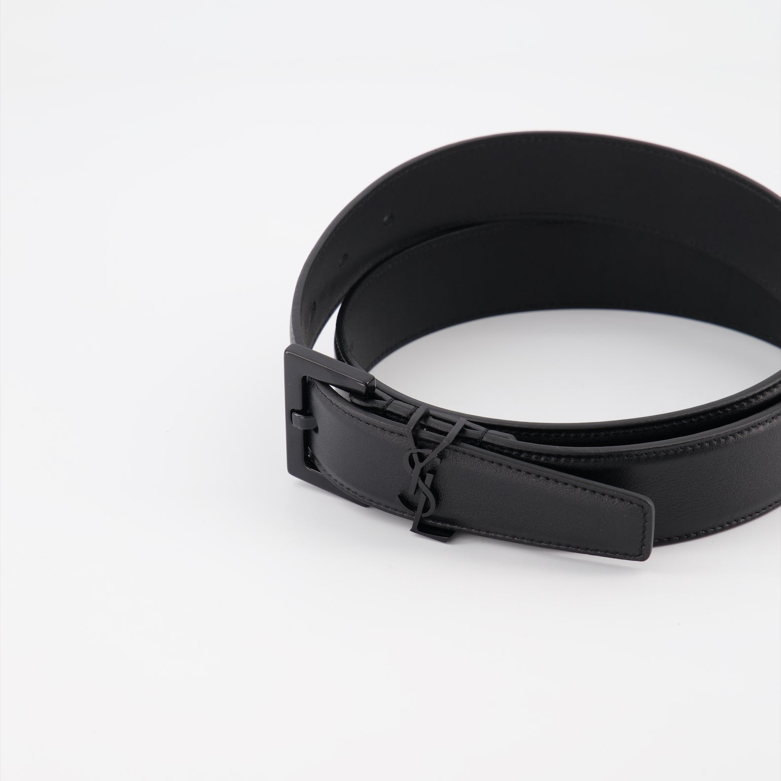 Cintos Ceinture YSL Saint Laurent Preto Homme