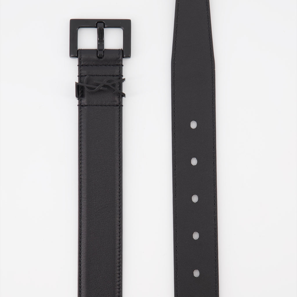 Cintos Ceinture YSL Saint Laurent Preto Homme