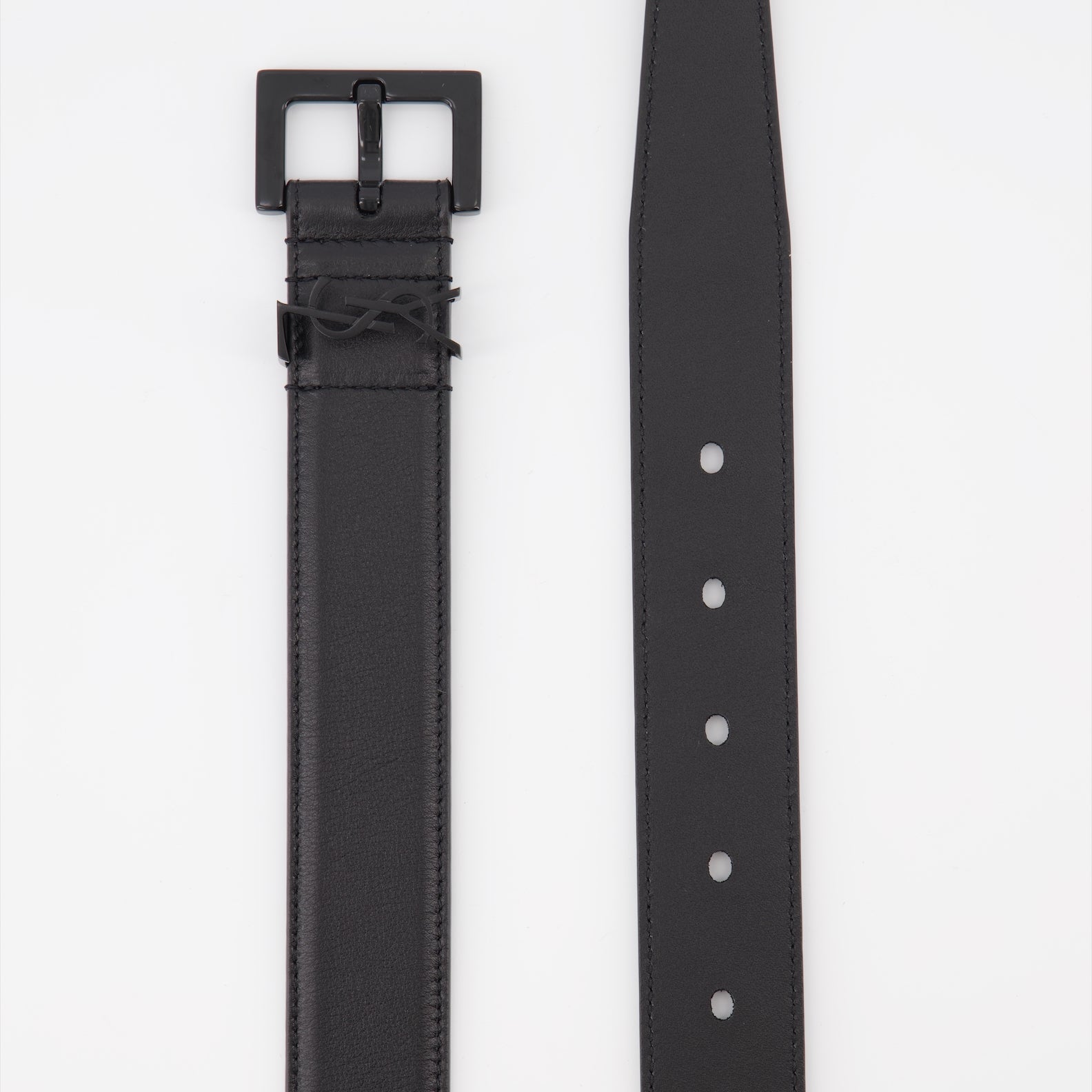 Cintos Ceinture YSL Saint Laurent Preto Homme