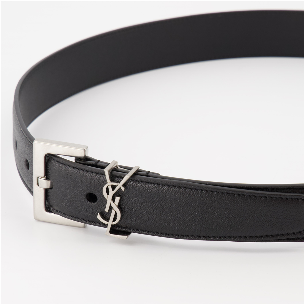 Ceintures Ceinture YSL Noir Saint Laurent Noir Homme