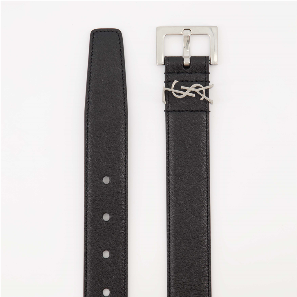 Ceintures Ceinture YSL Noir Saint Laurent Noir Homme