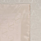 Lenços e luvas Châle en soie VLogo Signature Valentino Garavani Bege Femme