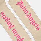 Roupa íntima e homewear Chaussettes à logo Palm Angels Bege Homme
