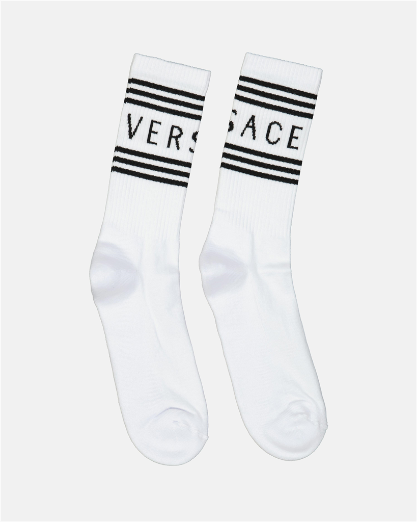Roupa íntima e homewear Chaussettes à logo Versace Branco Femme