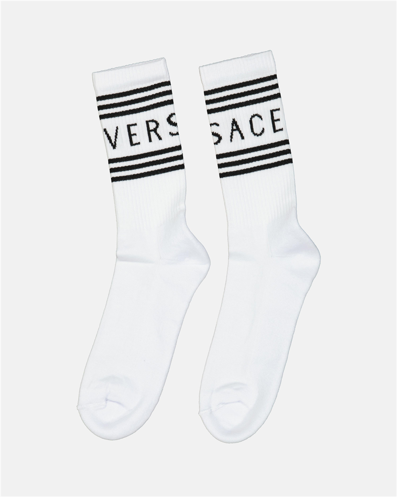 Roupa íntima e homewear Chaussettes à logo Versace Branco Femme