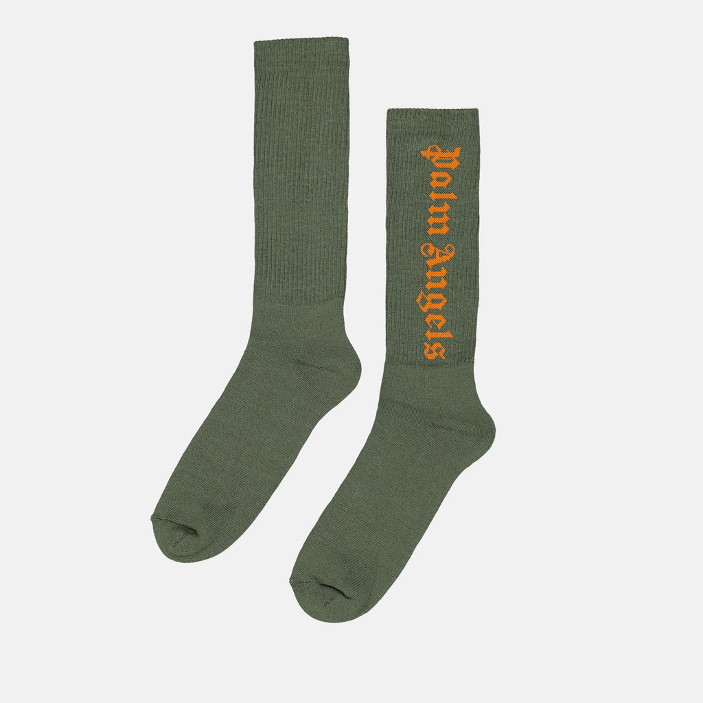 Roupa íntima e homewear Chaussettes à logo Palm Angels Verde Homme